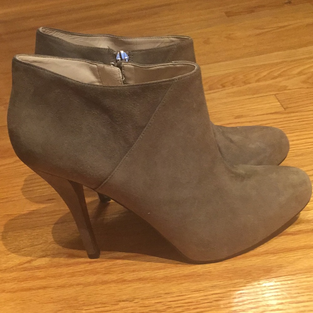 Taupe platform Booties